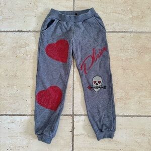 PHILIPP PLEIN Sweatpants, Size 8-9, Crystals